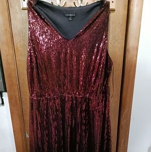 Burgundy Sequins Lane Bryant Dress